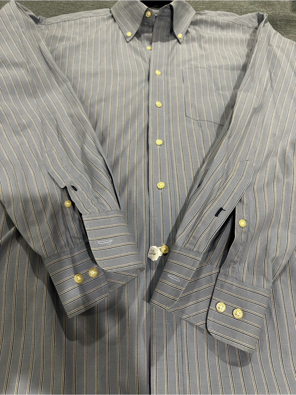 Tommy Hilfiger Striped Dress Shirt Mens 15-1/2 34/35 Cotton - Picture 3 of 7